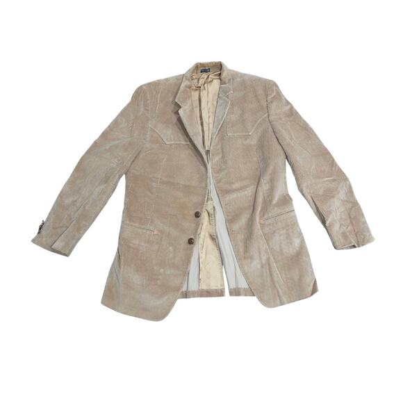 Vintage Rancher Corduroy Blazer Coat Patched Elbow Dry Clean Only Size Large - Picture 1 of 5